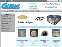 Tablet Screenshot of calwesthottubparts.com
